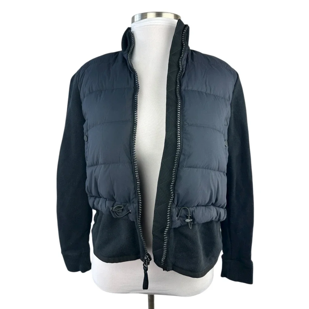 James Perse x Yosemite Mixed Media Jacket Zip Puffer Black Size 1 US Small - Picture 4 of 16